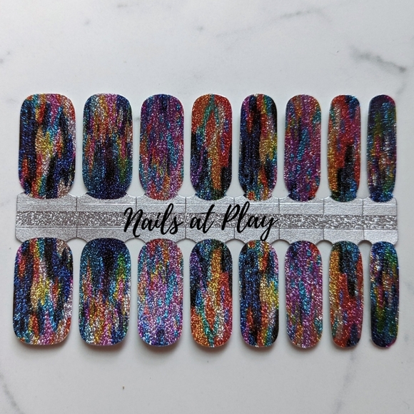 5 for $15 Nail Wraps- Rainbow Waterfall - Picture 1 of 3